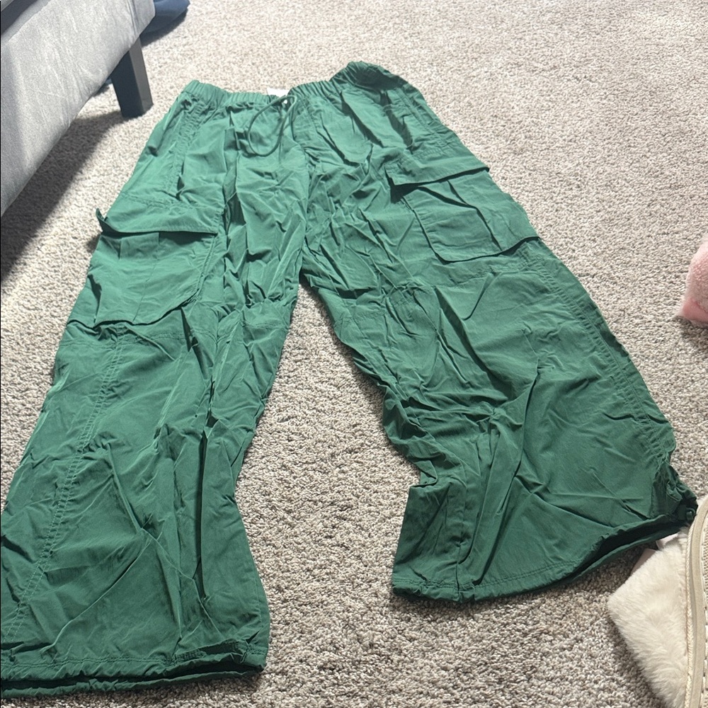 Green Wide Leg Pants